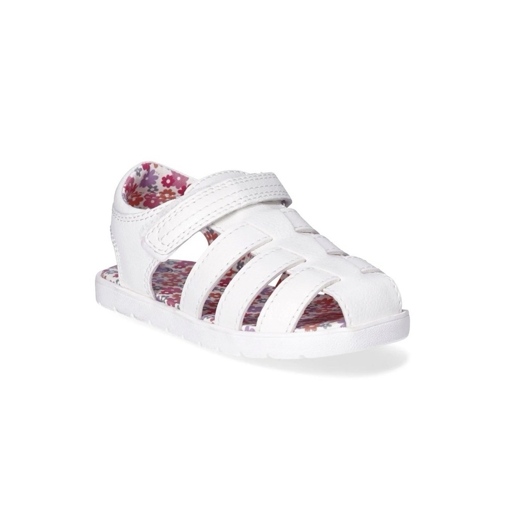 Wonder Nation Girl's White Fisherman Sandles NWOB Size 7 Adjustable Strap